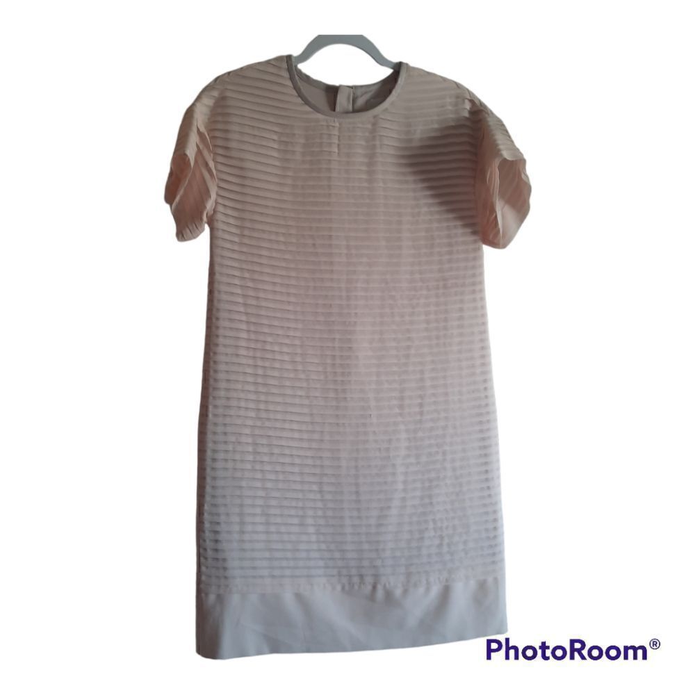 J.Crew Pleated Chiffon T-Shirt Dress